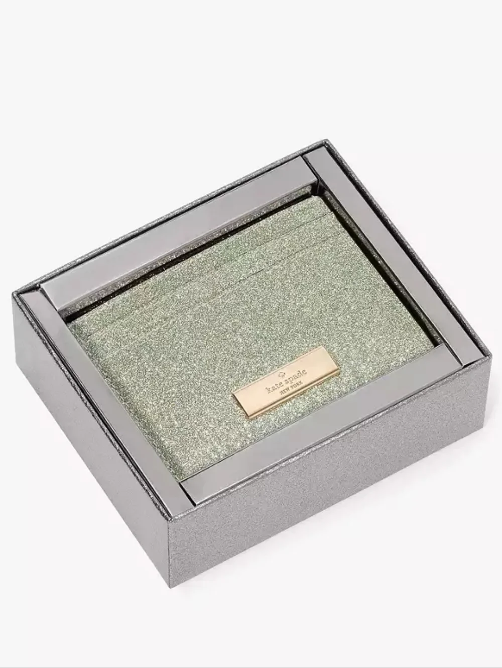 Kate Spade Kenzie Boxed Glitter Small Cardholder NWT in Box
